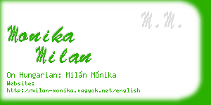 monika milan business card