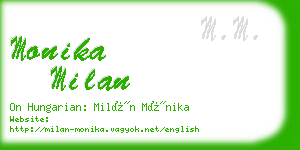 monika milan business card